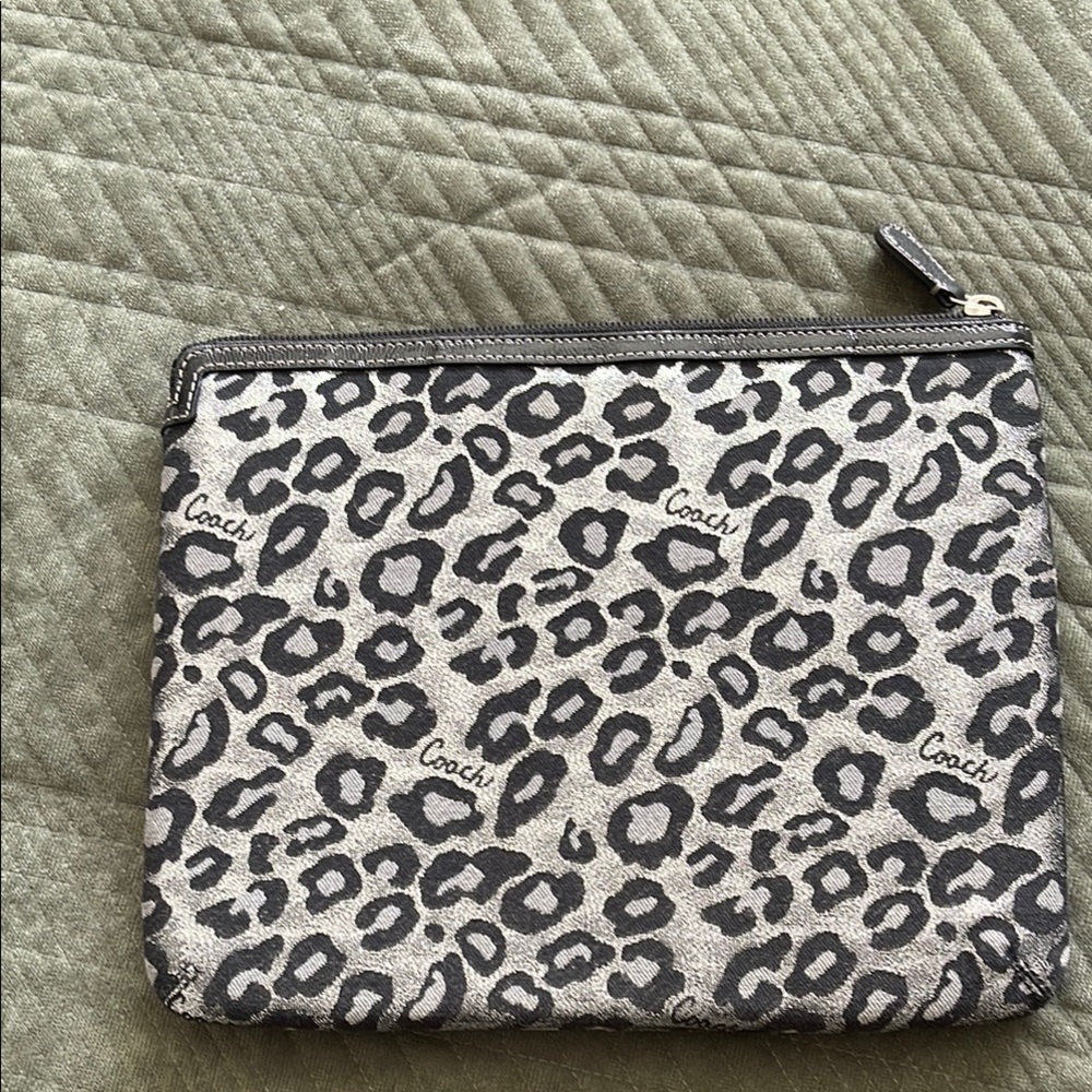 Coach Black/Silver/Gray I-Pad Pouch, New Never Used.